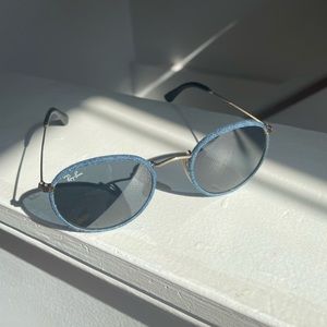 NWT Ray-Ban Round Craft Sunglasses - Denim Blue with Gold Frame